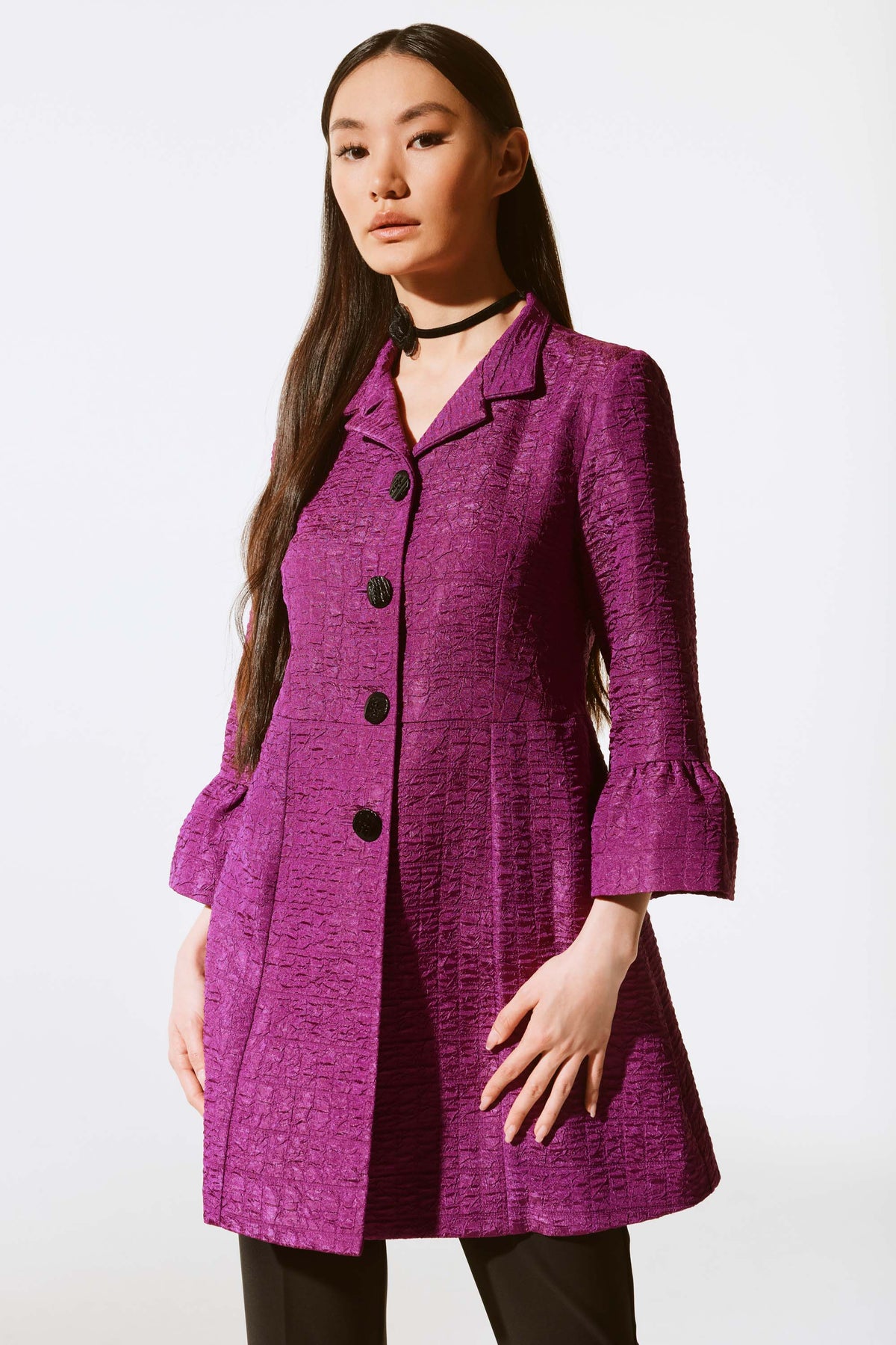 Joseph Ribkoff Textured Jacquard Coat Jr243738