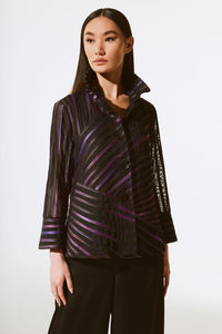 Joseph Ribkoff Abstract Print Soutache Jacket Jr243777