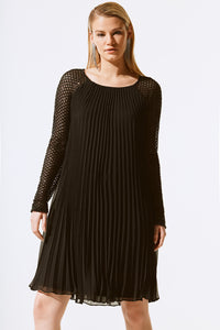 Joseph Ribkoff Pleated Chiffon Dress With Sequins Jr243778
