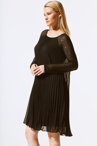 Joseph Ribkoff Pleated Chiffon Dress With Sequins Jr243778