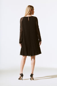 Joseph Ribkoff Pleated Chiffon Dress With Sequins Jr243778
