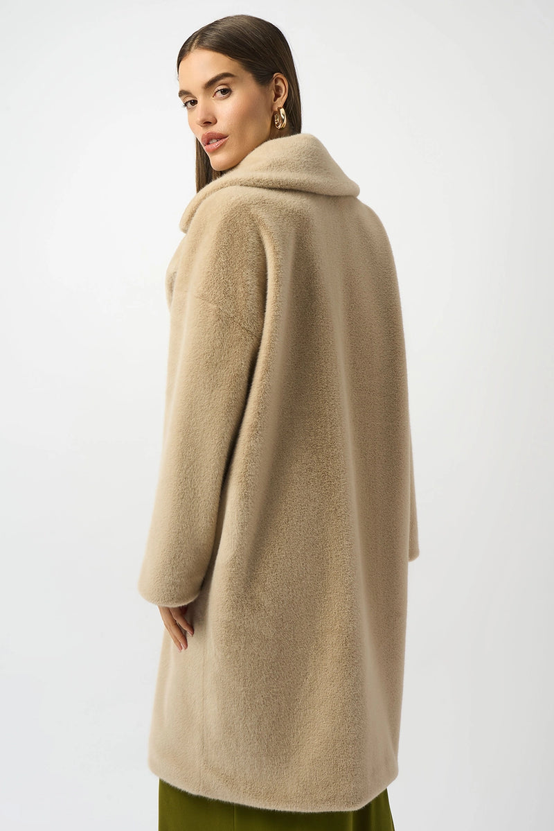 Joseph Ribkoff Faux Fur Straight Coat Jr243902F25