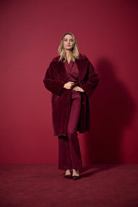 Joseph Ribkoff Faux Fur Straight Coat Jr243902F25