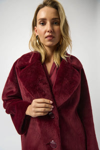 Joseph Ribkoff Faux Fur Straight Coat Jr243902F25