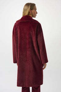 Joseph Ribkoff Faux Fur Straight Coat Jr243902F25