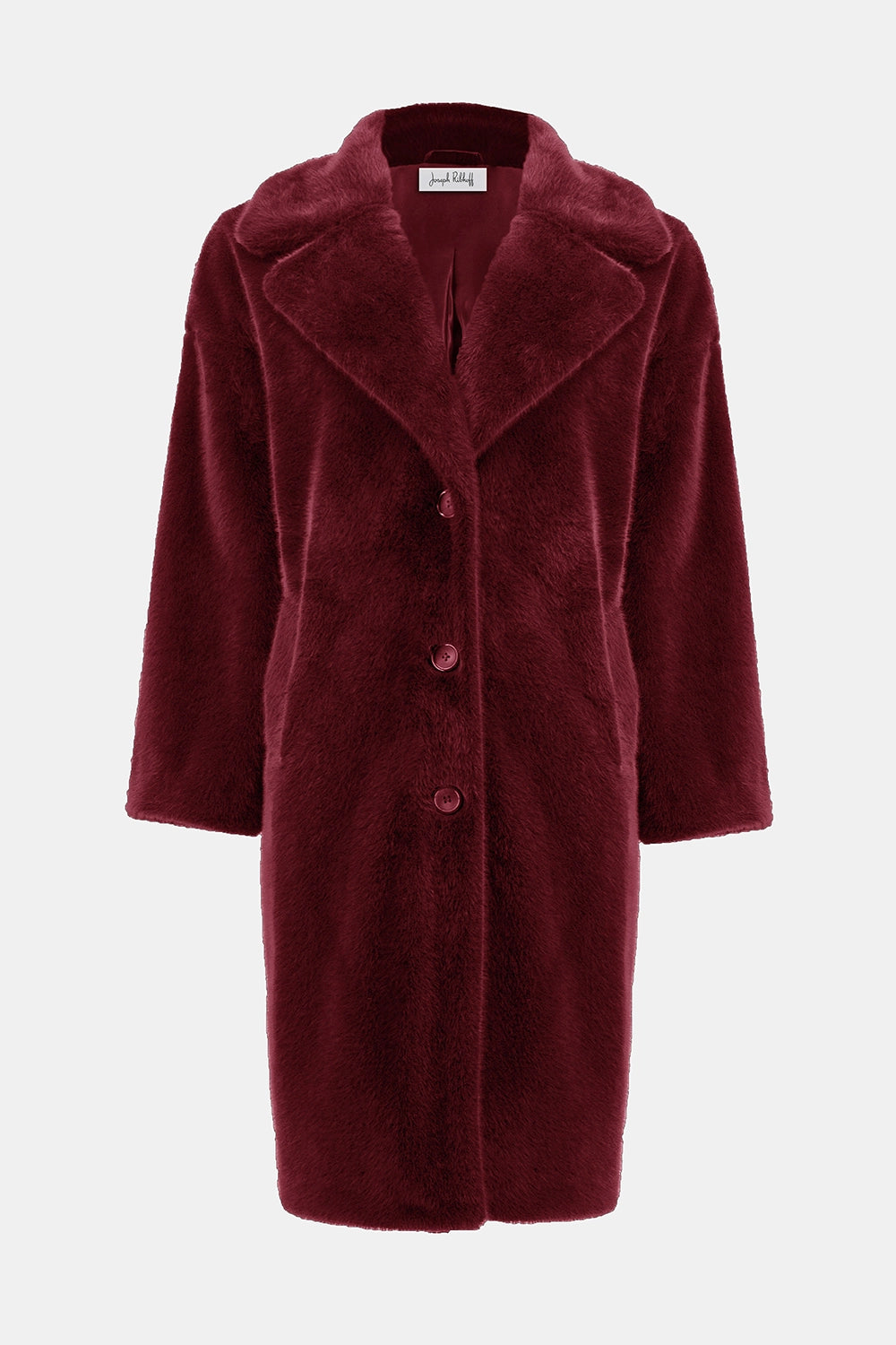 Joseph Ribkoff Faux Fur Straight Coat Jr243902F25