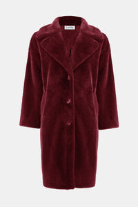 Joseph Ribkoff Faux Fur Straight Coat Jr243902F25