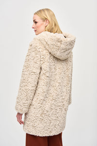 Joseph Ribkoff Reversible Faux Fur Coat Jr243903