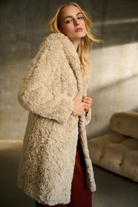 Joseph Ribkoff Reversible Faux Fur Coat Jr243903