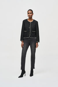 Joseph Ribkoff Bouclé Jacket With Contrast Trim Jr243911