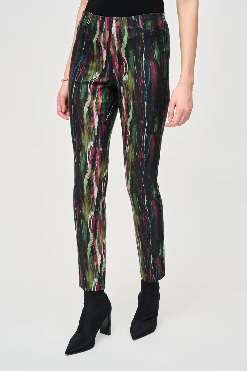 Joseph Ribkoff Abstract Print Classic Slim Pull-On Pants Jr243916