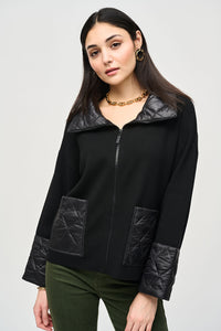 Joseph Ribkoff Sweater Knit Zipped Jacket Jr243933