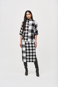 Joseph Ribkoff Plaid Jacquard Knit Sweater Jr243946