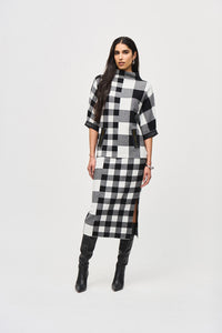Joseph Ribkoff Plaid Jacquard Knit Skirt Jr243947