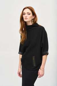 Joseph Ribkoff Sweater Knit Funnel Neck Top Jr243966