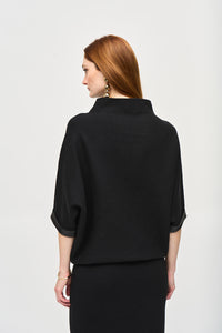 Joseph Ribkoff Sweater Knit Funnel Neck Top Jr243966