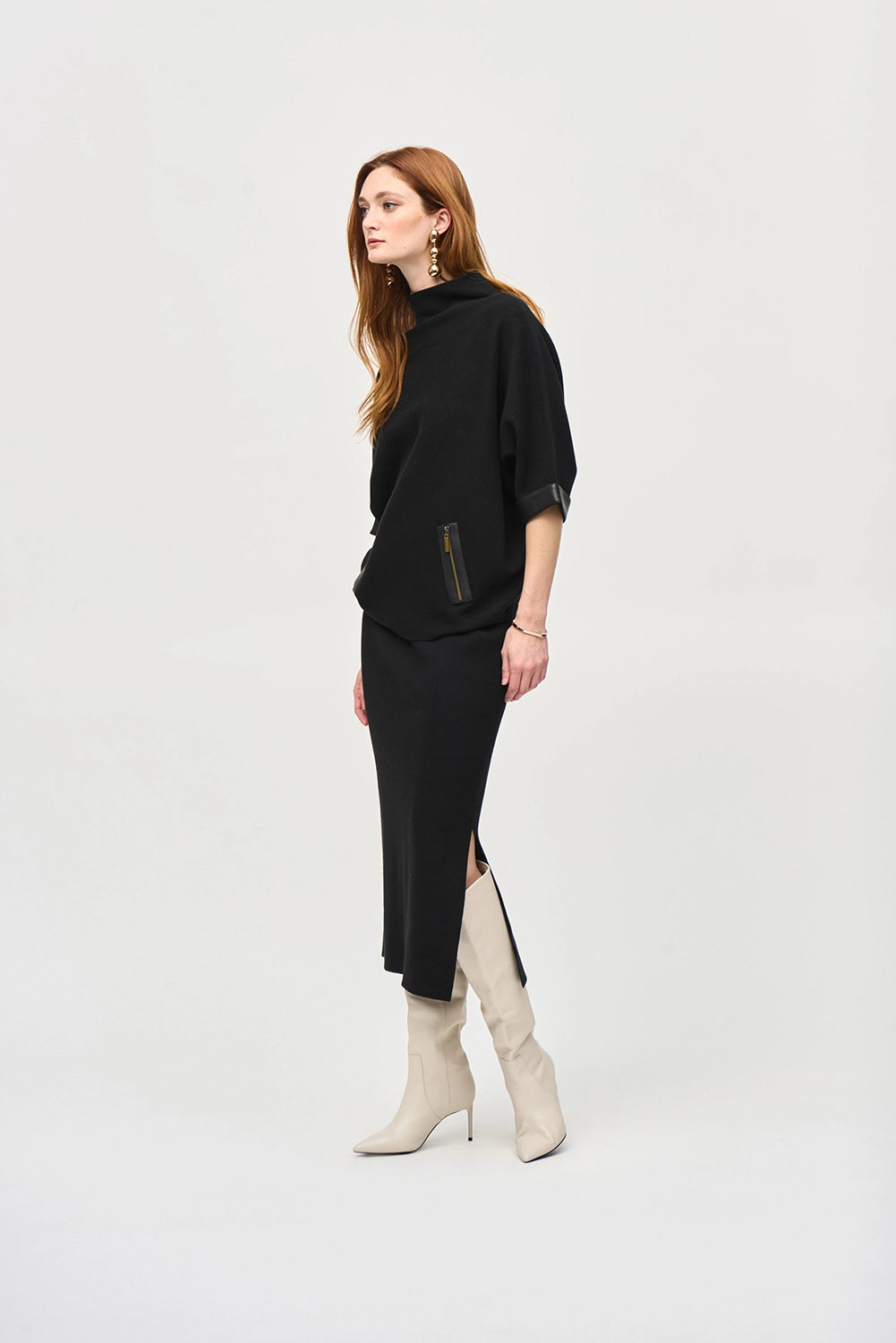 Joseph Ribkoff Sweater Knit Midi Skirt Jr243967