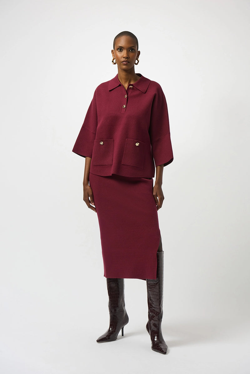 Joseph Ribkoff Sweater Knit Midi Skirt Jr243967F25