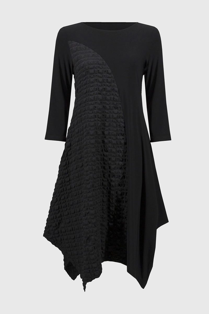 Joseph Ribkoff Silky Knit And Jacquard Handkerchief Dress Jr244037