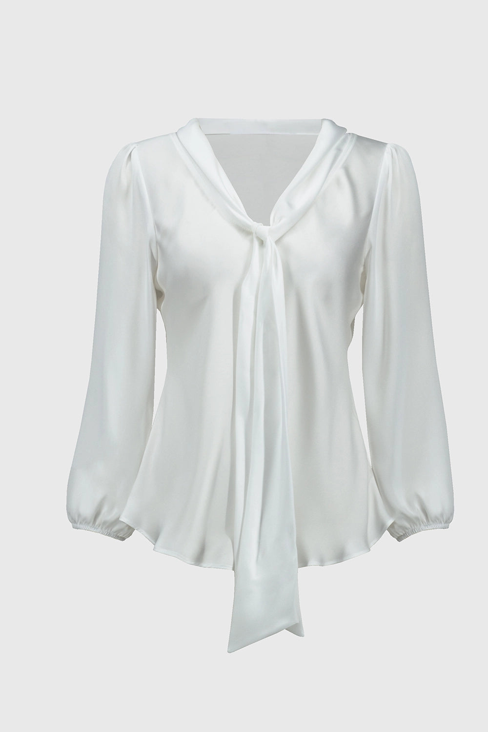 Joseph Ribkoff Satin Top with Bow Tie Neckline Jr244077