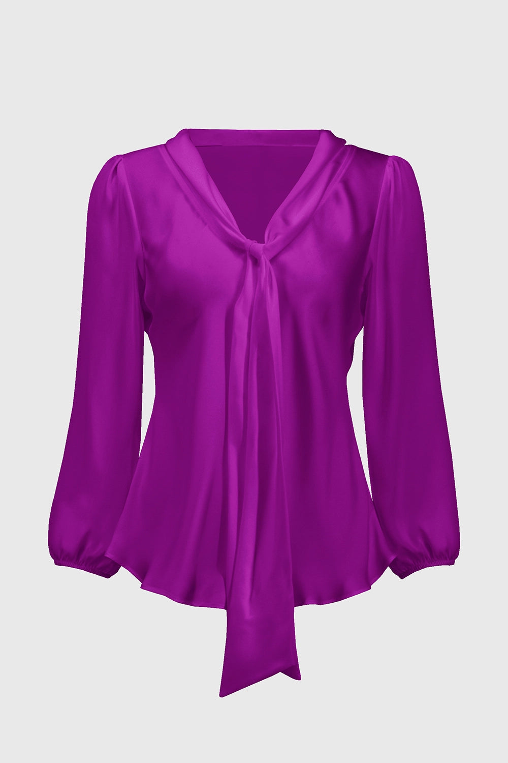 Joseph Ribkoff Satin Top with Bow Tie Neckline Jr244077