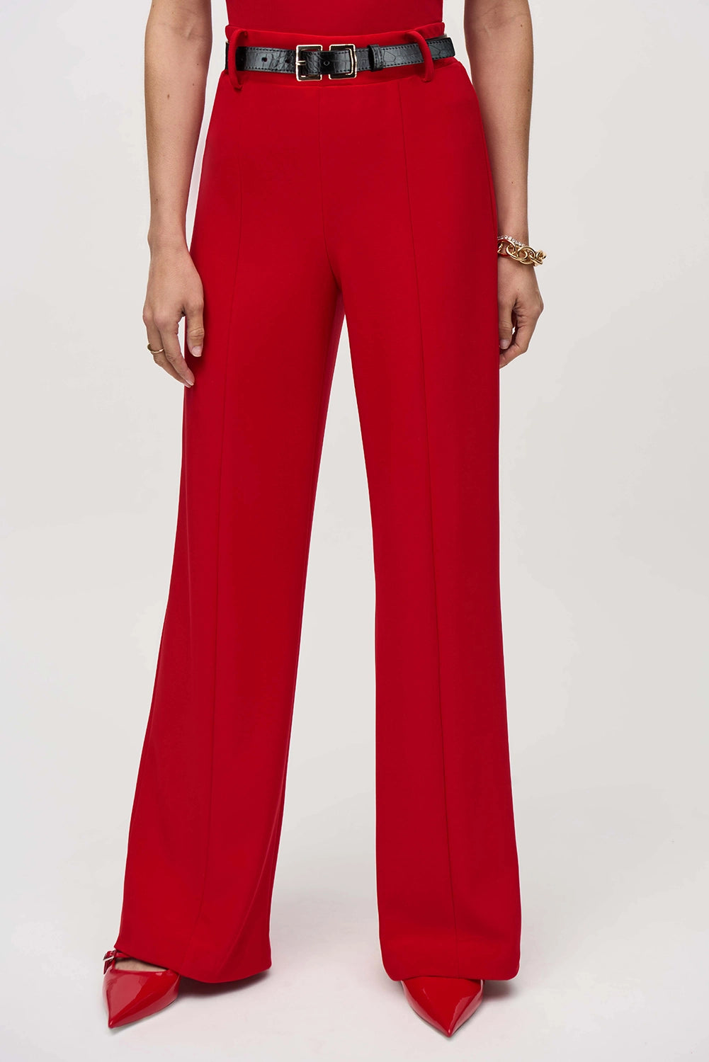 Joseph Ribkoff Silky Knit Belted Wide-Leg Pants Jr244093