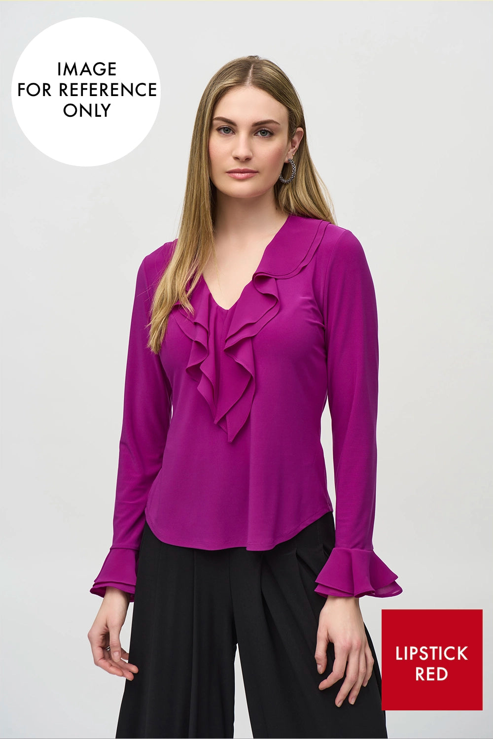 Joseph Ribkoff Silky Knit And Chiffon Fitted Top JR244096