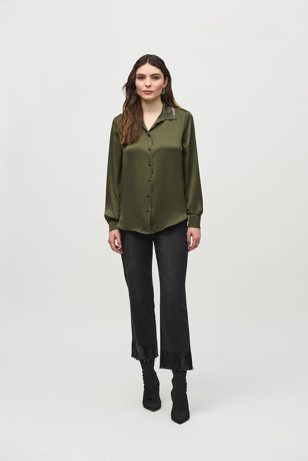 Joseph Ribkoff Satin Straight Blouse Jr244101