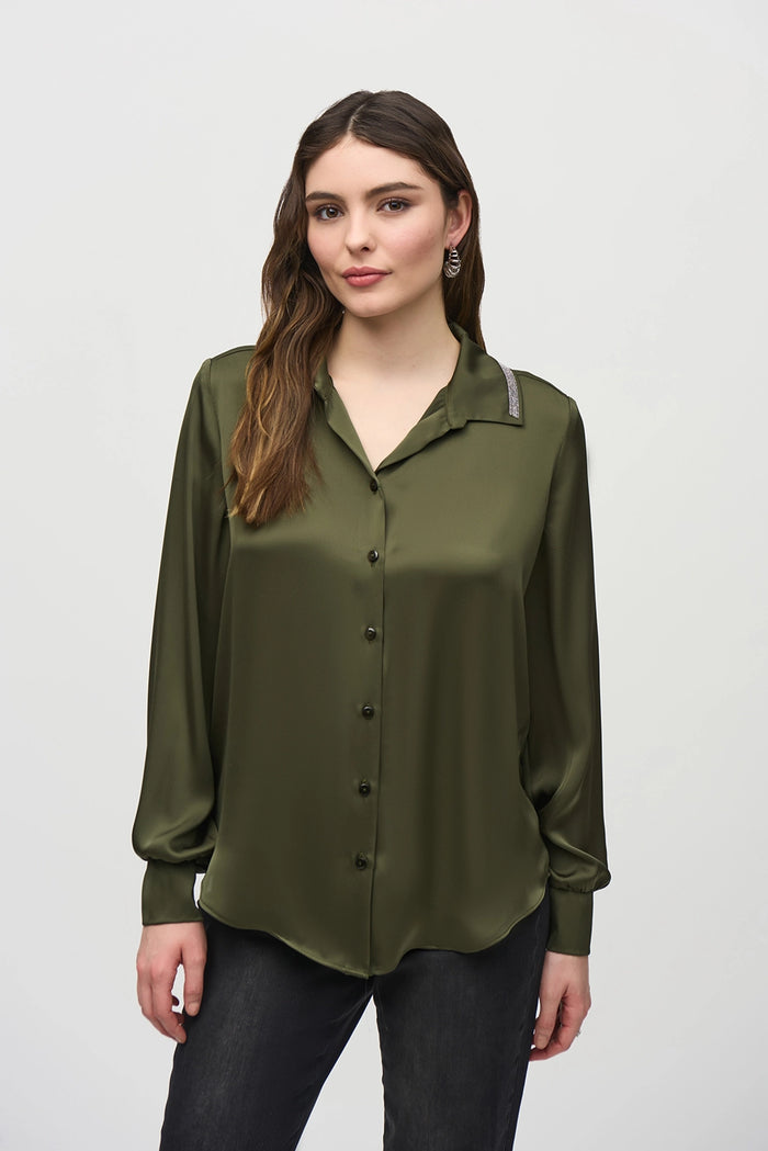 Joseph Ribkoff Satin Straight Blouse Jr244101