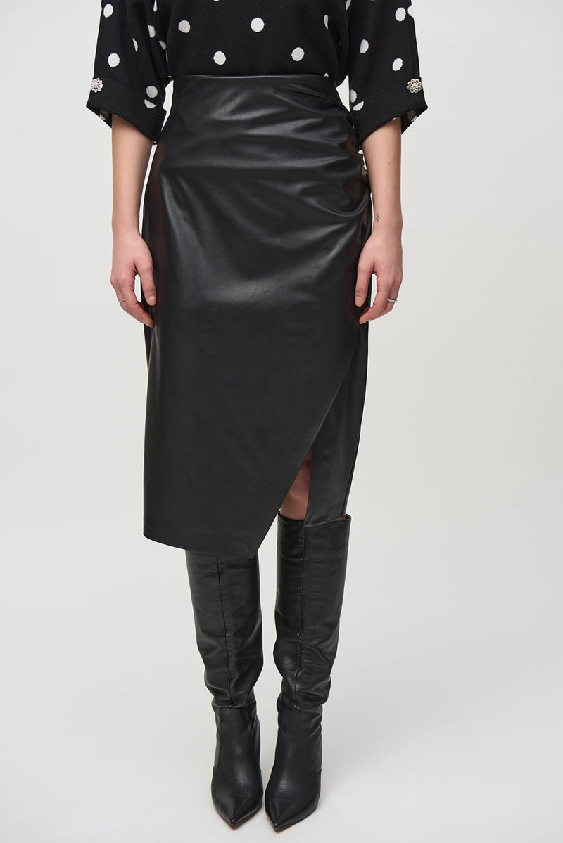 Joseph Ribkoff Leatherette Pull-On Pencil Skirt Jr244115