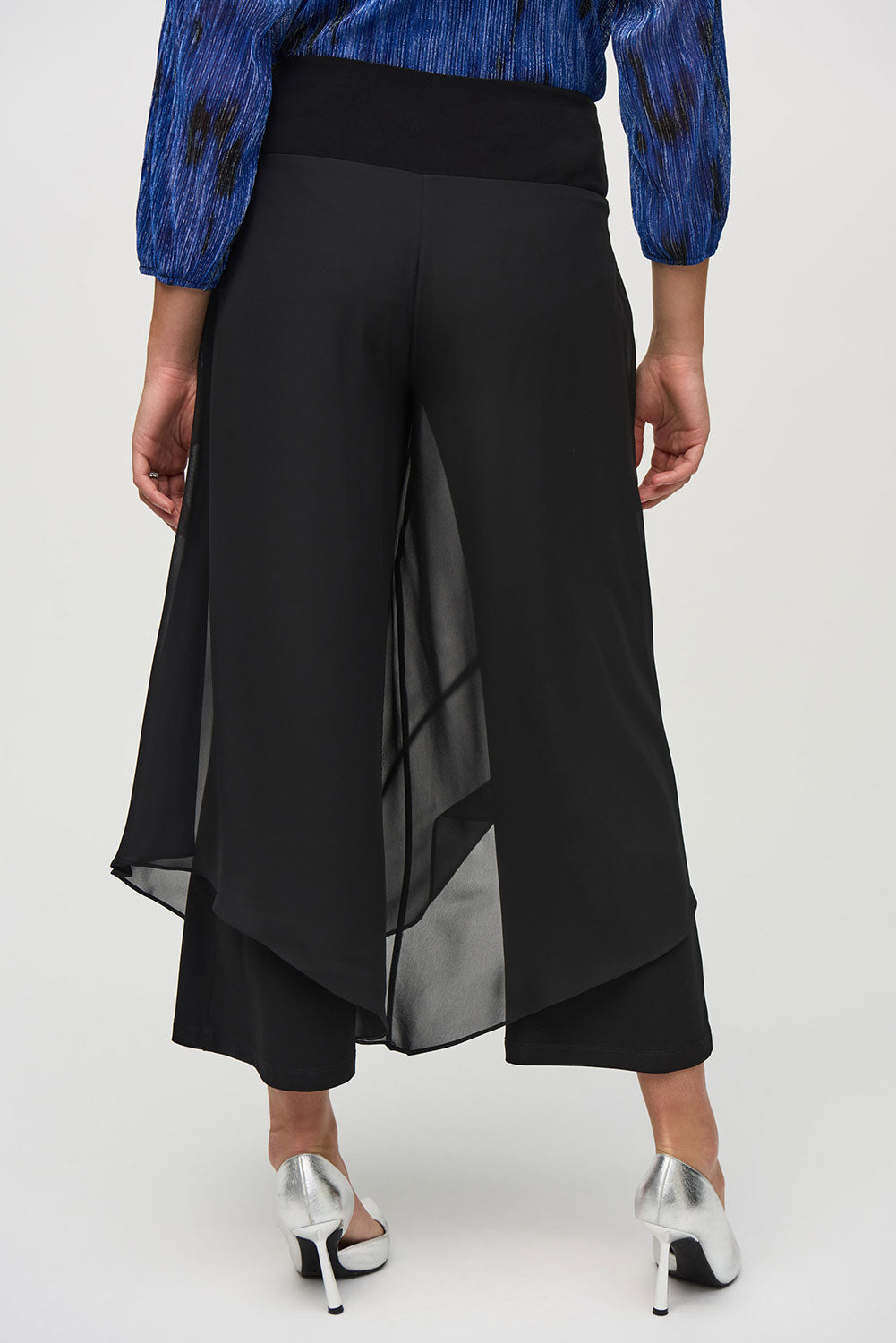 JosephRibkoff Chiffon and SIlky Knit Wide Leg Pants Jr244208