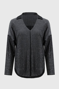 Joseph Ribkoff Lurex Knit Straight Top Jr244218