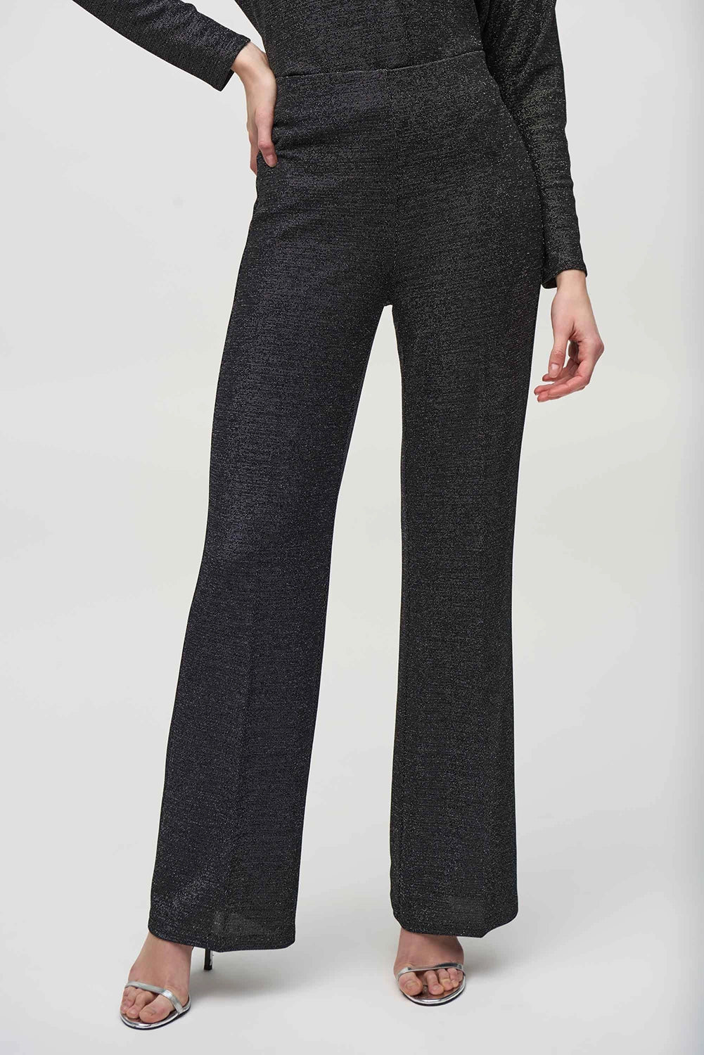 Joseph Ribkoff Lurex Knit Wide-Leg Pants Jr244219