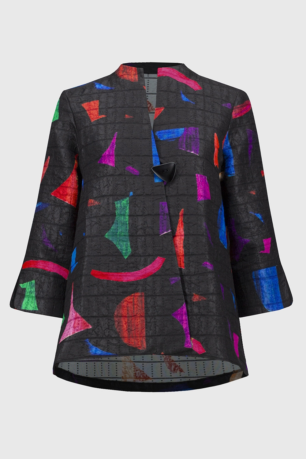 Joseph Ribkoff Abstract Print Jacquard Trapeze Jacket Jr244230