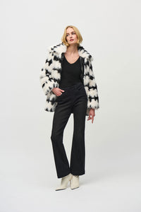 Joseph Ribkoff Reversible Faux Fur Coat Jr244900
