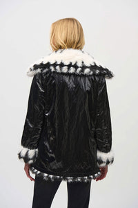 Joseph Ribkoff Reversible Faux Fur Coat Jr244900