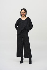 Joseph Ribkoff Sequined Sweater Knit Culotte Pants Jr244922