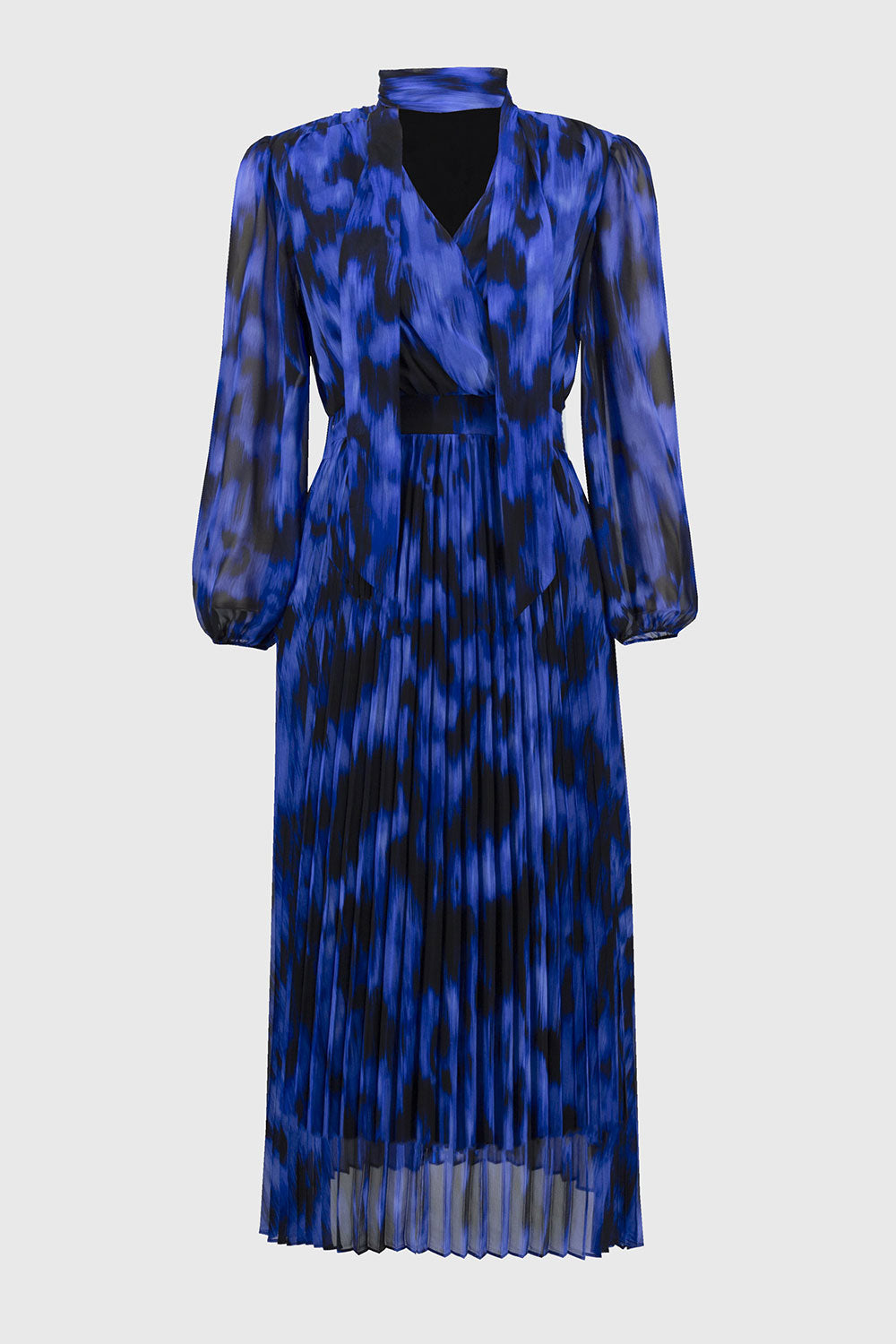 Joseph Ribkoff Chiffon Abstract Print Midi Dress Jr244924