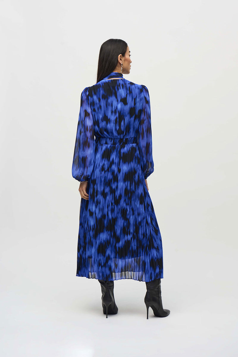 Joseph Ribkoff Chiffon Abstract Print Midi Dress Jr244924