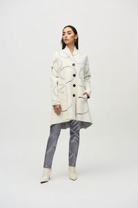 Joseph Ribkoff Abstract Jacquard Sweater Coat Jr244930