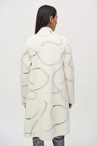 Joseph Ribkoff Abstract Jacquard Sweater Coat Jr244930