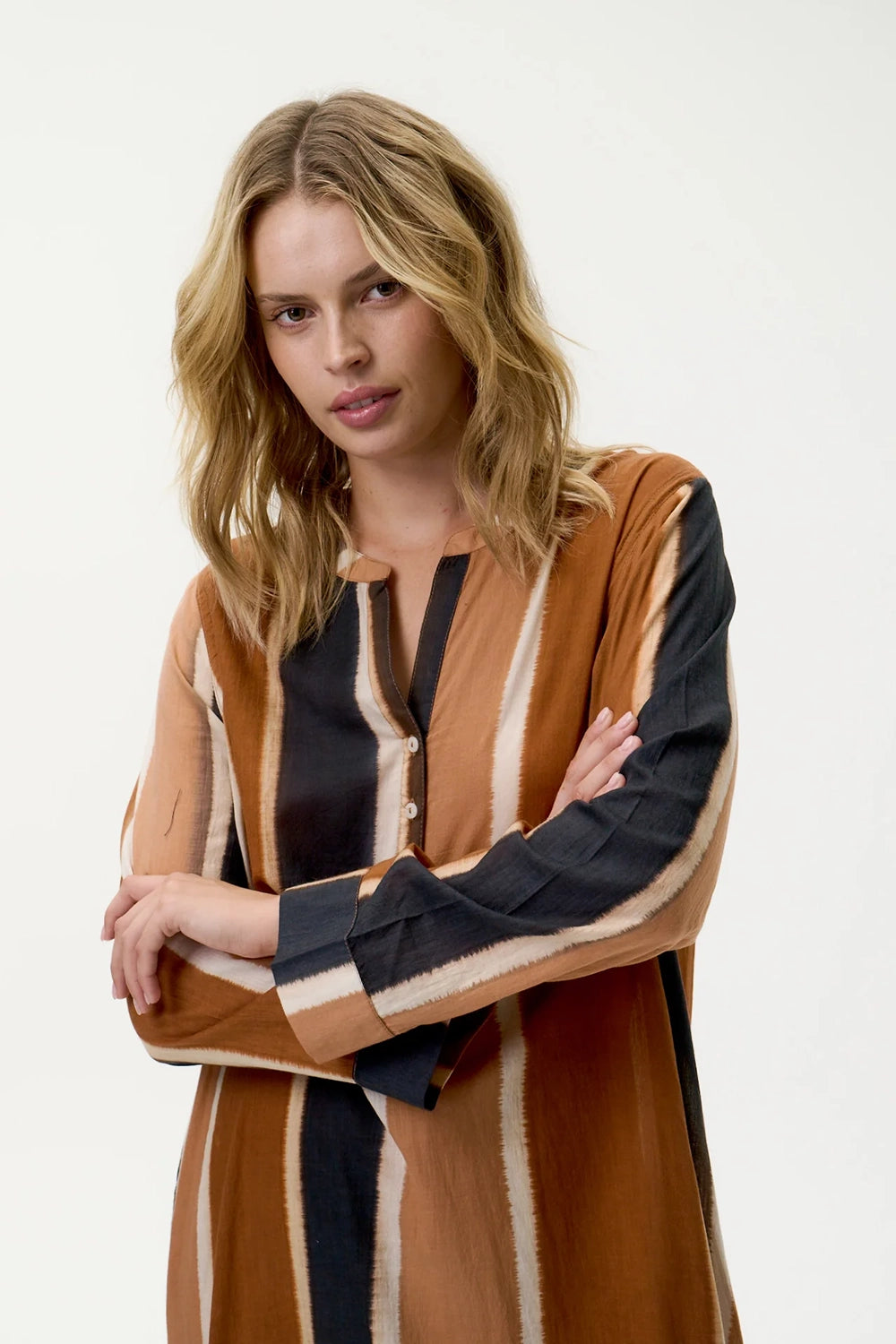 One Season Bazaar Stripe - Moroccan Stripe-Cotton-Cigar