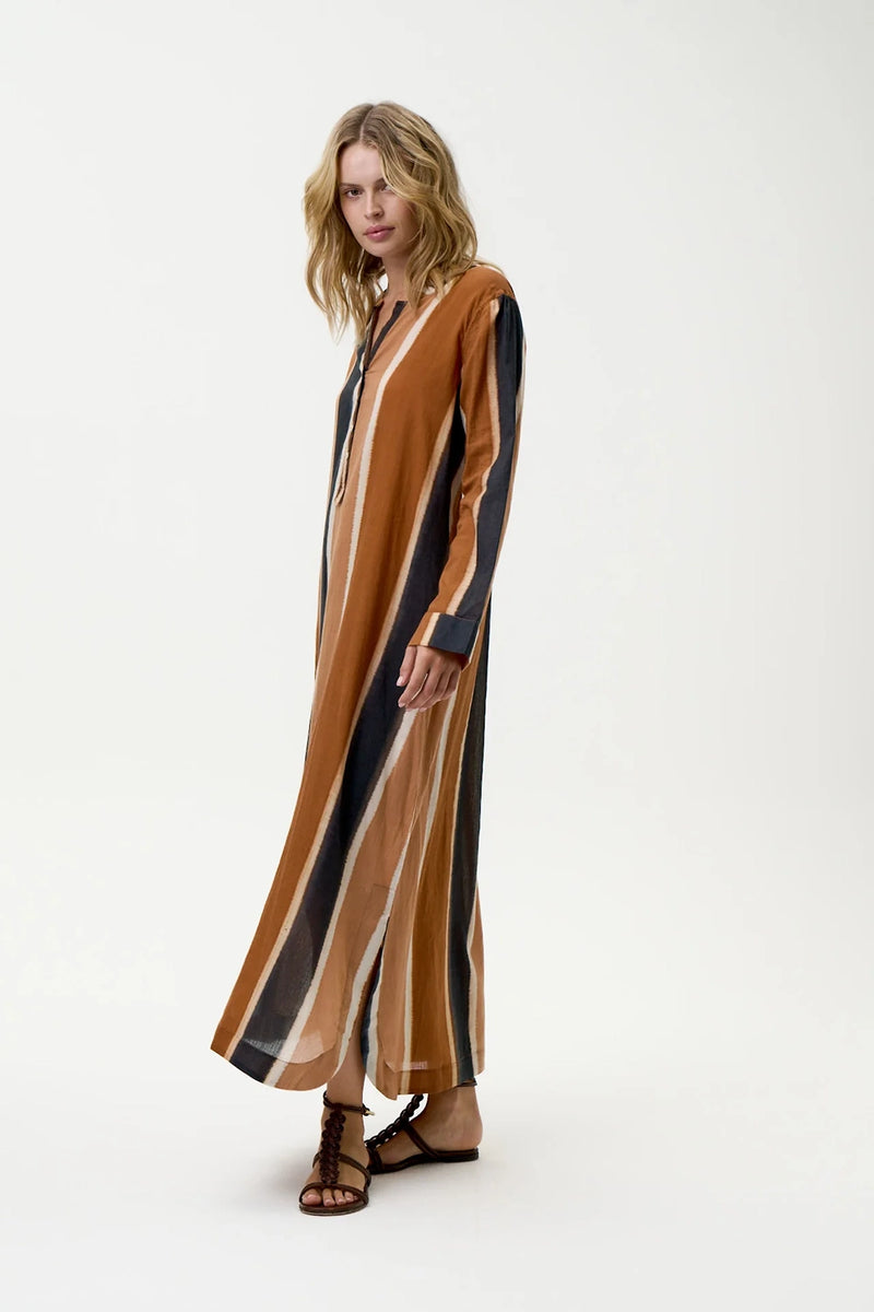 One Season Bazaar Stripe - Moroccan Stripe-Cotton-Cigar