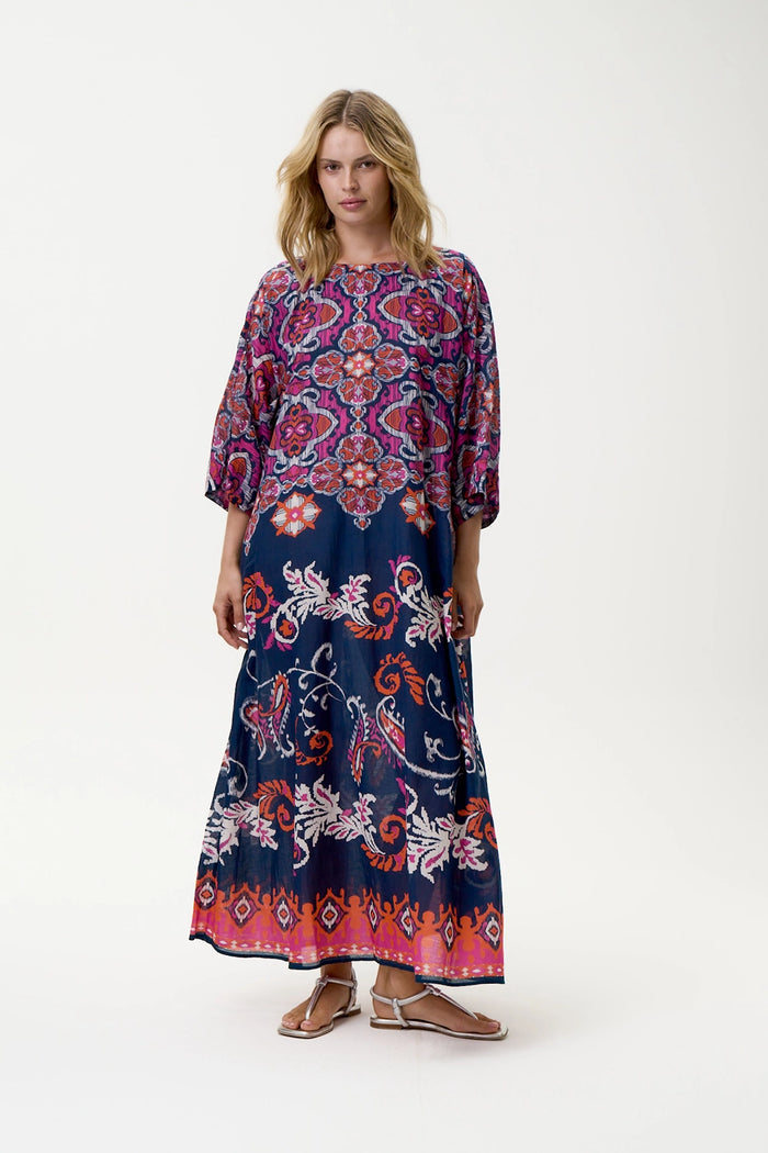 One Season Jackie Print-Isola-Sushi Voile-Navy/Pink
