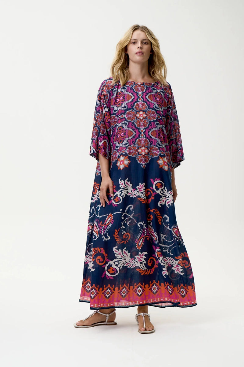 One Season Jackie Print-Isola-Sushi Voile-Navy/Pink