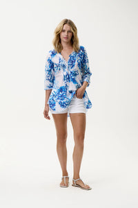 One Season Poppy Top - Kefalonia-Cotton-Blue Roses