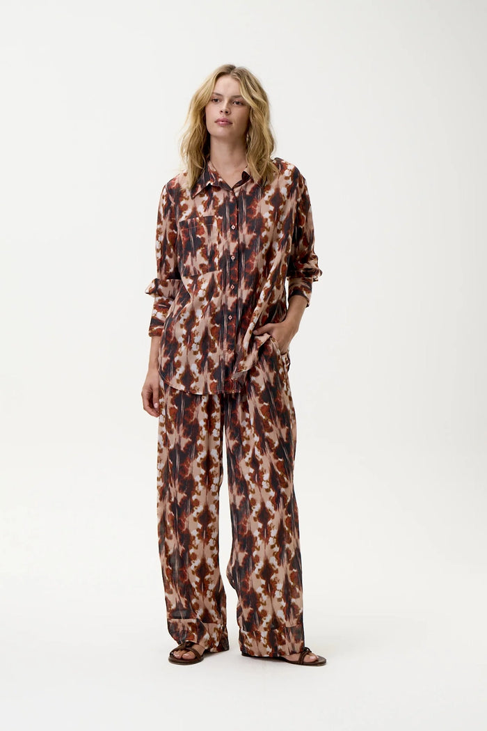 One Season Claudia Shirt - Mallorca-Sushi Voile-Mocha
