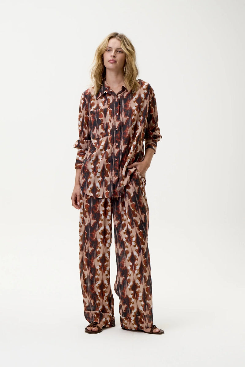 One Season Claudia Shirt - Mallorca-Sushi Voile-Mocha