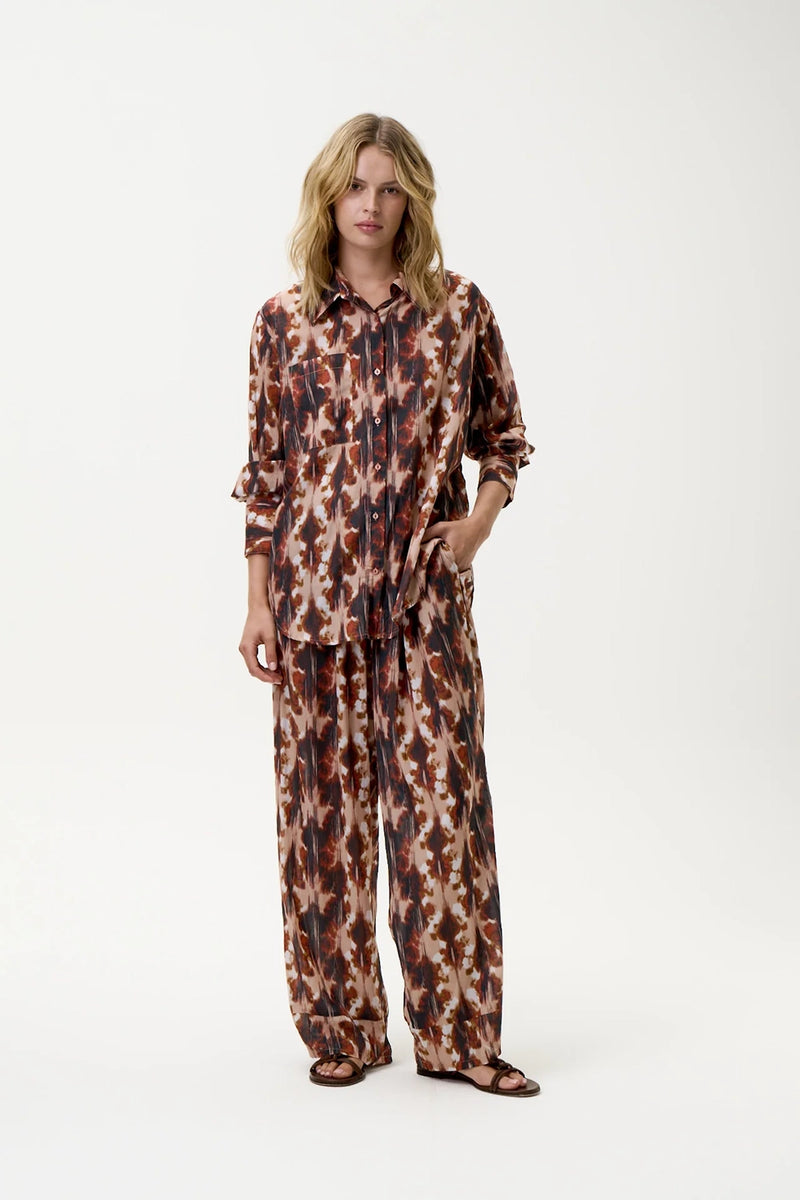 One Season Claudia Shirt - Mallorca-Sushi Voile-Mocha