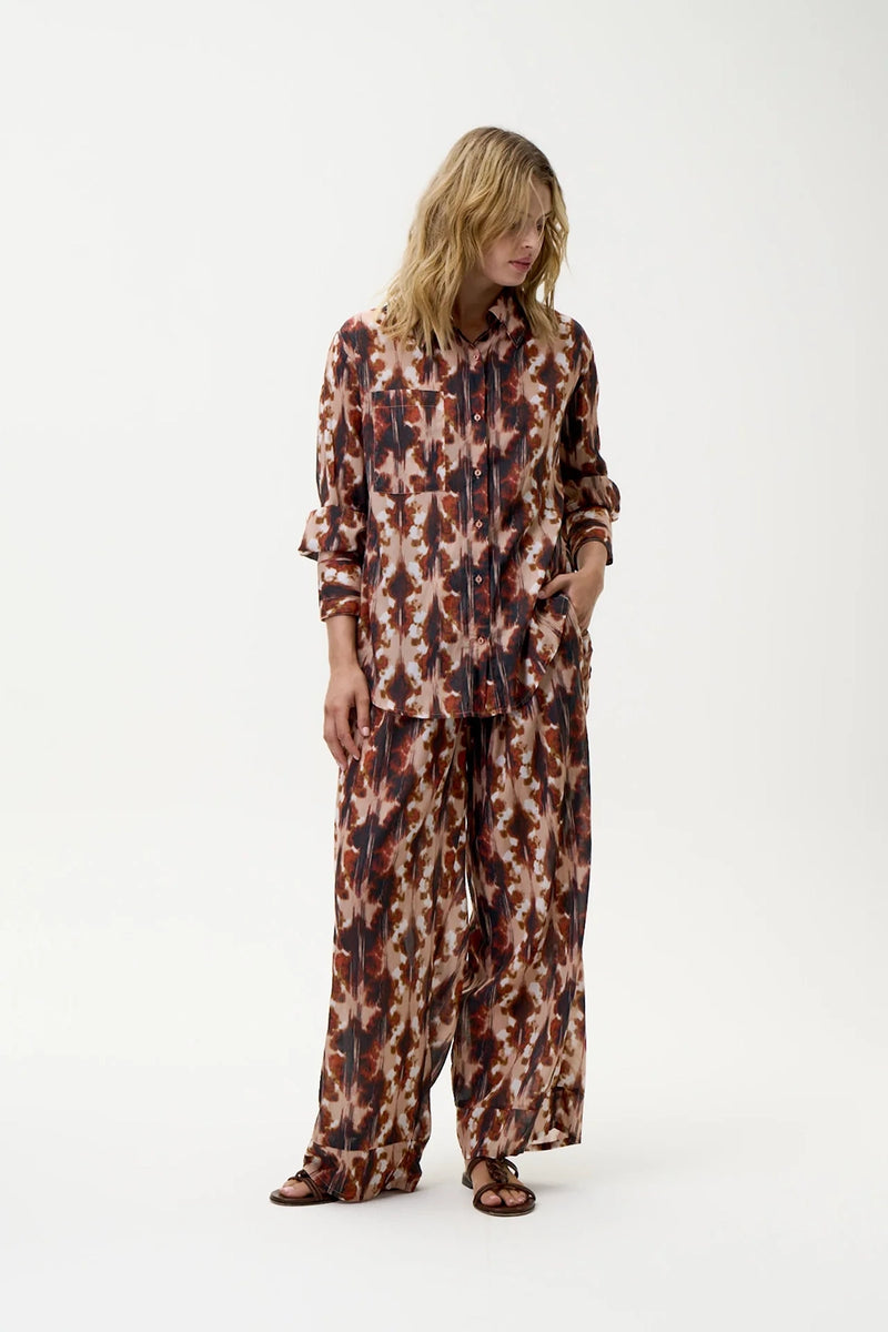 One Season Claudia Shirt - Mallorca-Sushi Voile-Mocha
